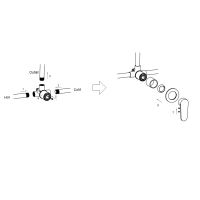 AQM8813BG Novara Встраиваемый смеситель в комплекте с внутр. частью, цвет золото шлифованное