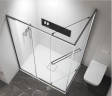 Душевой уголок Теси (Tesi) VSRW-7TS9012CLG, 1200*900, брашированное золото, стекло прозрачное,