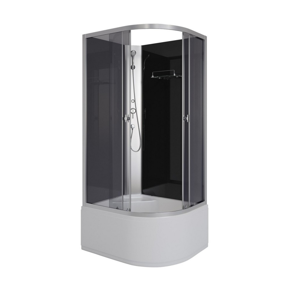 Душевая кабина Niagara Eco E100/80/40L/TN/BK (100х80х195) высокий поддон(40см),стекло черное,4 места
