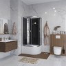 Душевая кабина Niagara Eco E100/80/40L/TN/BK (100х80х195) высокий поддон(40см),стекло черное,4 места