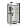 Душевая кабина Niagara Standart ST90/15Q/BL/BK (90х90х200) квадрат,поддон 15см,распашная,проф.черный,без крыши,3 места