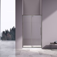 Душевая дверь Slim-N VDP-4SN100CLGM, вороненая сталь, стекло прозрачное