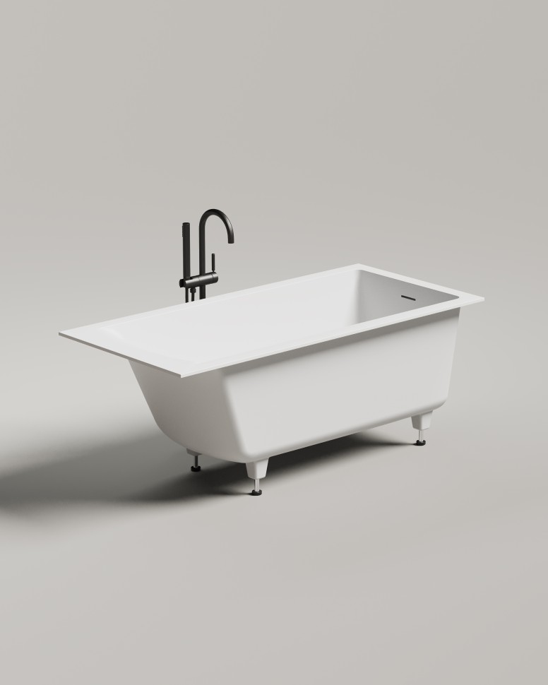 Ванна встраиваемая CASCATA 170x70  покраска по RAL полностью S-Stone Матовое