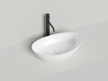 Раковина накладная NOEMI 560х340х150 S-Sense Глянцевое