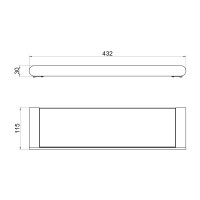 Полка стеклянная Timo Saona 13072/20 золото шлифованное