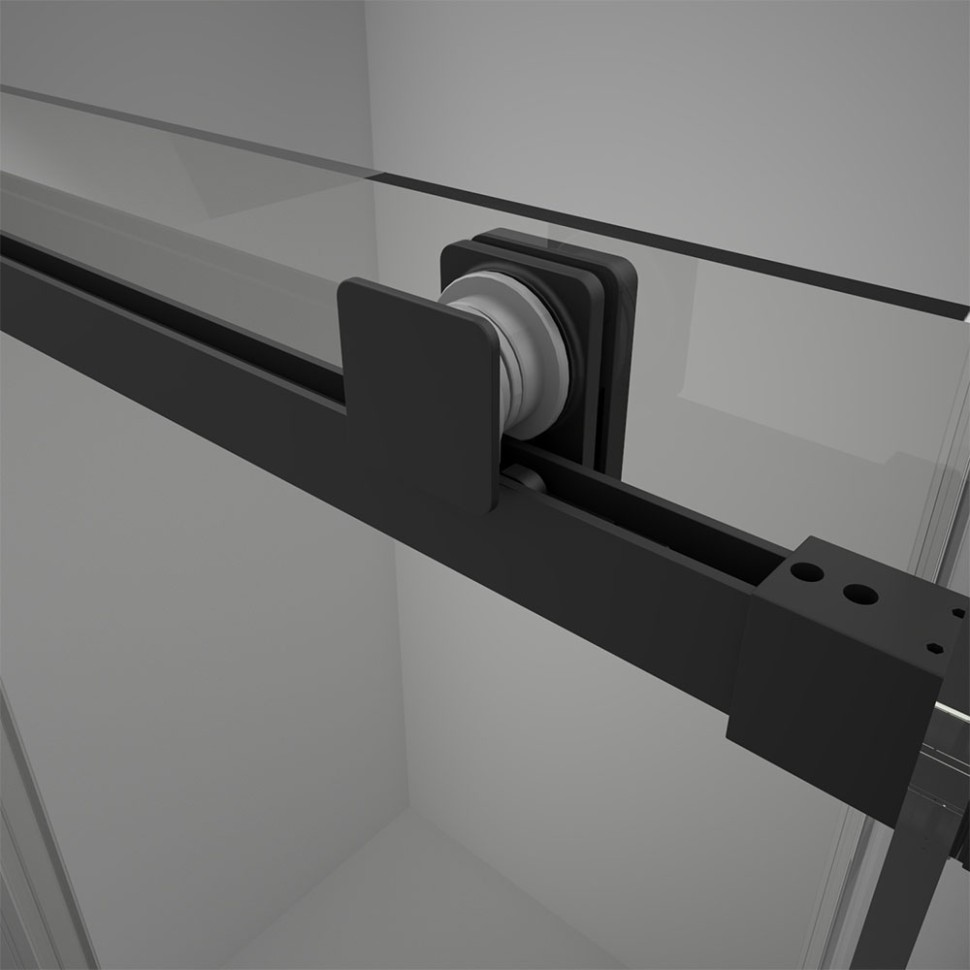 Душевой угол Veconi Rovigo RV-075B, 1600х800х2000 черный матовый, стекло прозрачное