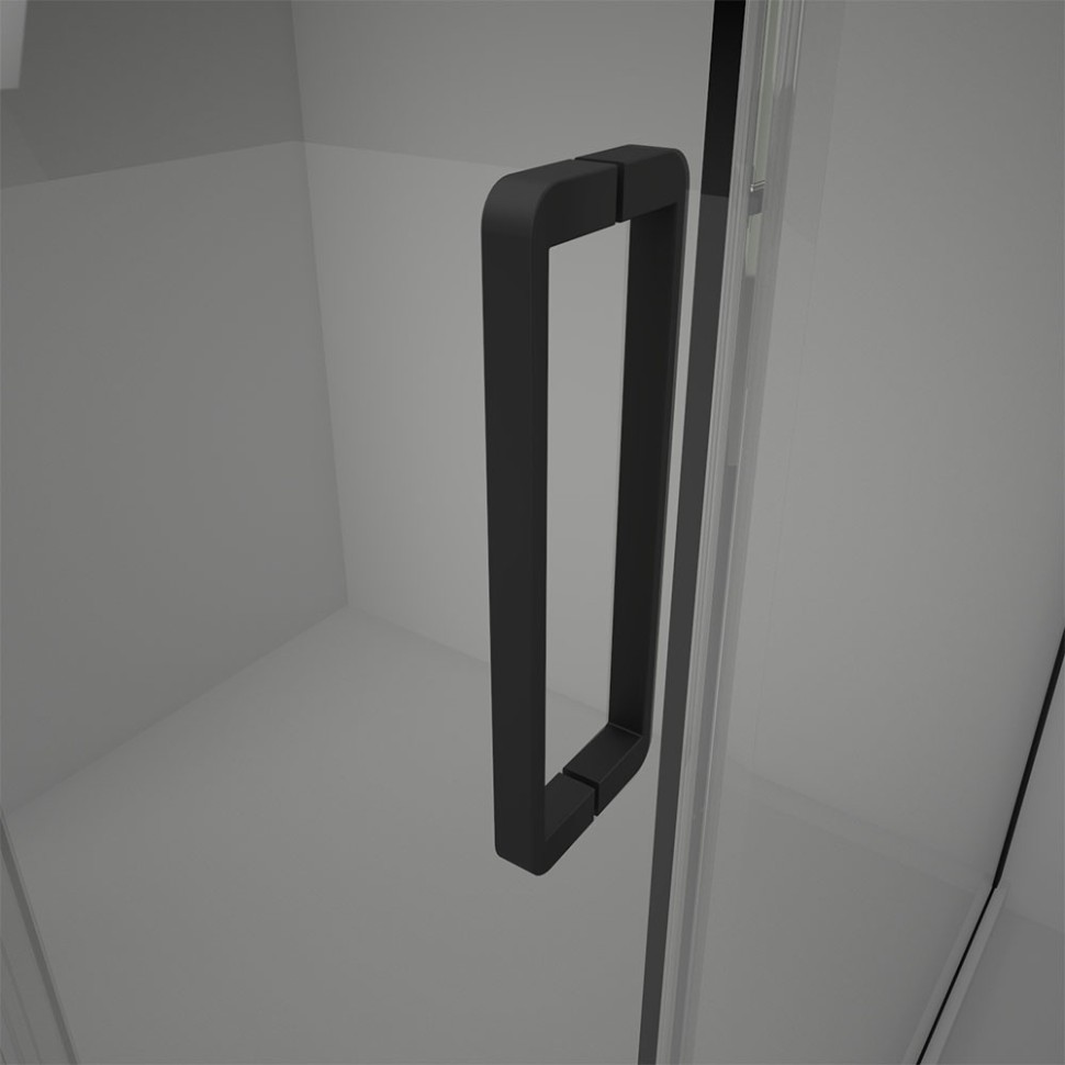 Душевой угол Veconi Rovigo RV-075B, 1600х800х2000 черный матовый, стекло прозрачное