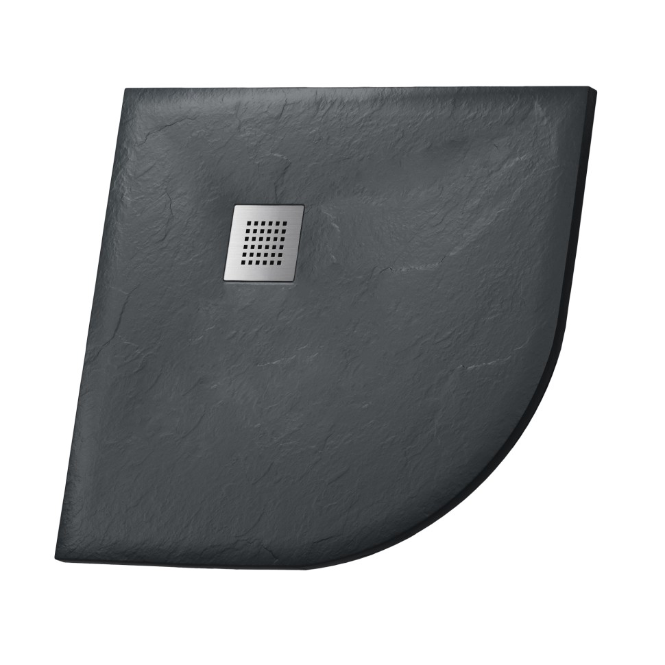 Душевой поддон Grossman Strong GR-S29090 (90х90х2,5) из искусственного камня,1/4 круга,графит,1 место