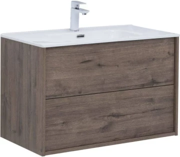 Тумба с раковиной Lino 80 (Flat) Дуб Веллингтон
