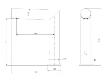 Смеситель ABBER Perfekte 316 AF8A101BGS сенсорный для раковины, брашированное светлое золото