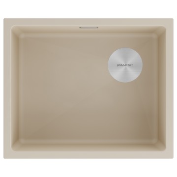 Мойка LUMI 55UNI-SKEW, IT-GRANIT, LU55SK-LA, латте, 555х440, Paulmark