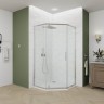 Душевой угол Veconi Ottimo P10 CH, 900x900x1900, хром, стекло прозрачное