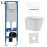 Комплект 3в1 IBERICA BLANCA инсталляция SILENCIO MINI, унитаз BURGOS ALTO белый, кнопка смыва CRYSTAL-R белый глянцевый (IB.001M.BRA.231.2210)