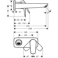 Смеситель для раковины Hansgrohe Talis E 71734990 золото
