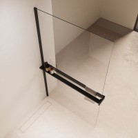 Душевая перегородка Walk-In VSW-1HR900CLB, 900*2000, черный, стекло прозрачное