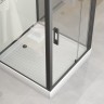 Душевая кабина Niagara Standart ST100/15Q/BL (100х100х215) квадрат,поддон 15см,распашная,проф.черный,3 места