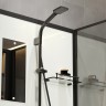 Душевая кабина Niagara Standart ST100/15Q/BL (100х100х215) квадрат,поддон 15см,распашная,проф.черный,3 места