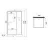 Душевая кабина Niagara Standart ST100/15Q/BL (100х100х215) квадрат,поддон 15см,распашная,проф.черный,3 места