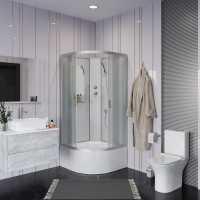 Душевая кабина Niagara Classic NG-2309-14BK (100х100х200) высокий поддон(40см),стекло матовое,4 места