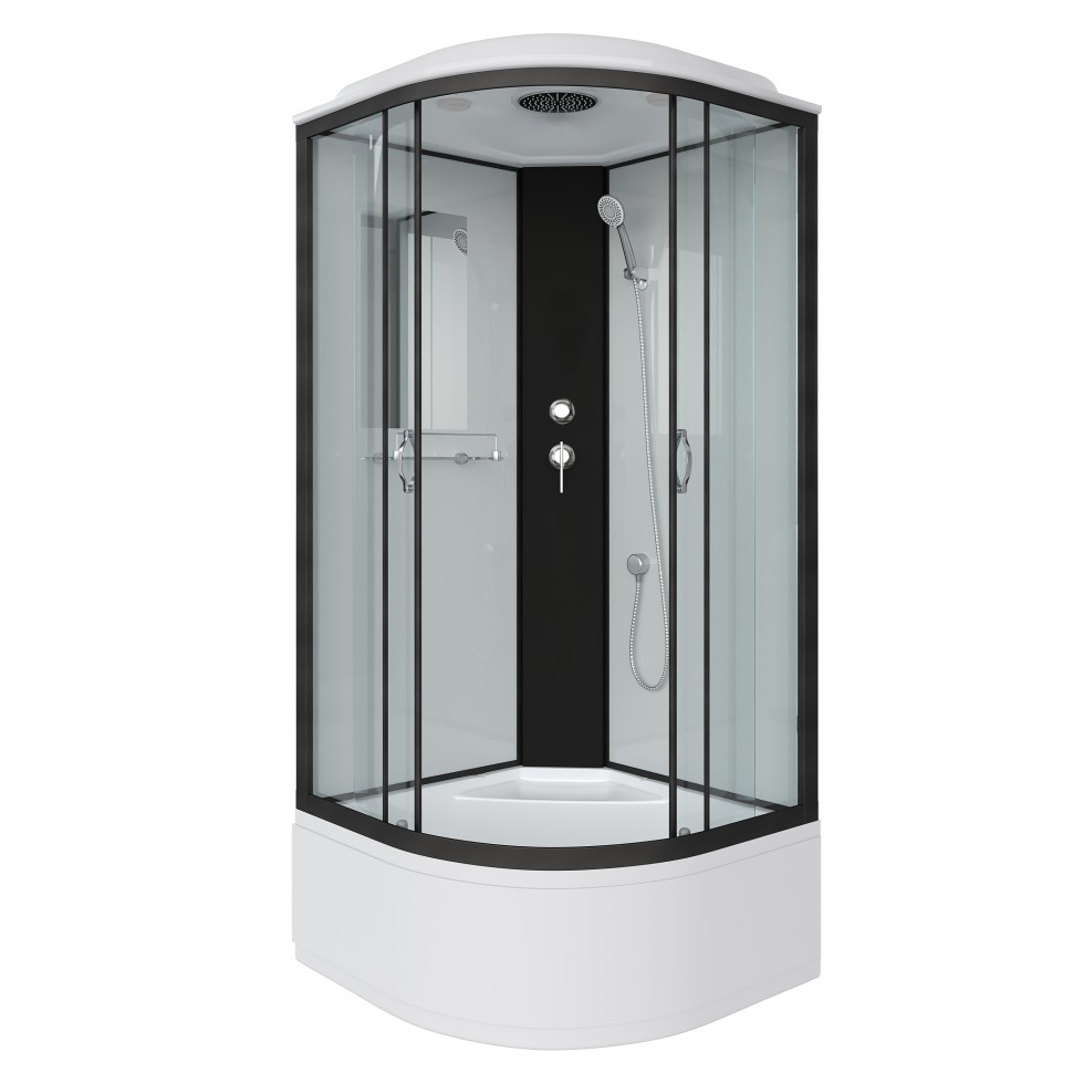 Душевая кабина Niagara Classic NG-6709-14 (100х100х215) высокий поддон(40см),черный,стекло прозрачное,4 места