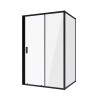 Душевое ограждение Niagara Nova NG-82-12AB-A80B (120х80х195) прямоугольник,черный, дверь раздвижная,стекло прозрачное,2 места