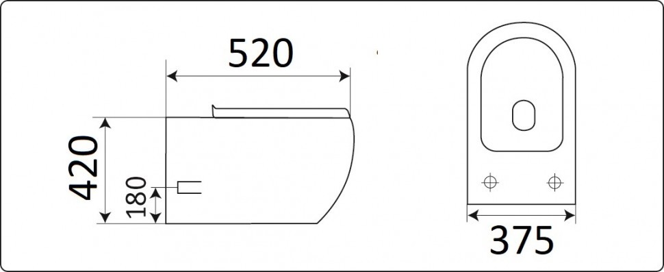 Унитаз подвесной CeramaLux CL2101