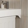 Раковина над стиральной машиной CERAMICANOVA Quattro 600x600x123 мм, с кронштейнами, белый, арт. CN0101