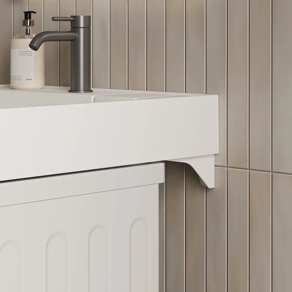 Раковина над стиральной машиной CERAMICANOVA Quattro 600x600x123 мм, с кронштейнами, белый, арт. CN0101