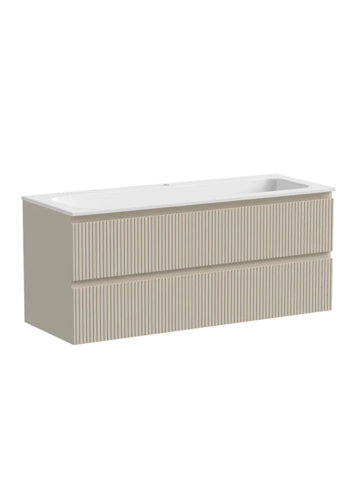 Тумба подвесная SANCOS Snob T 1195х445х500, c двумя ящиками оснащенными доводчиками, Beige Soft, арт.SNT120CE