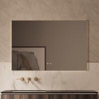 Зеркало Vincea LED VLM-4F120BG-2 1200х800 c сенсорным выключателем, антизапотевание, брашированное золото