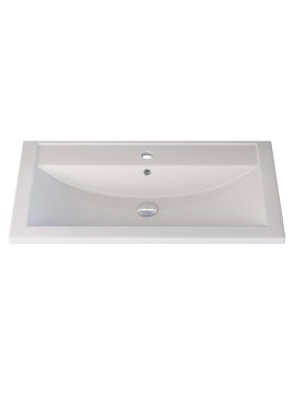 Раковина для ванной кварцевая Uperwood Foster Quartz 80х45,5х17,5 см, белая матовая, жасмин