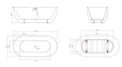 Акриловая ванна BELBAGNO BB70-1700-800