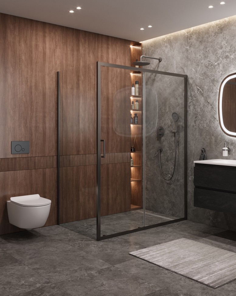 Душевой уголок CEZARES MOLVENO-AH-21-100+20-C-GM-IV