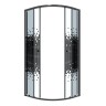 Душевое ограждение Niagara Eco NG-1003-14BLACK (80х80х190) четверть круга,раздвижное,черный,стекло мозаика,1 место