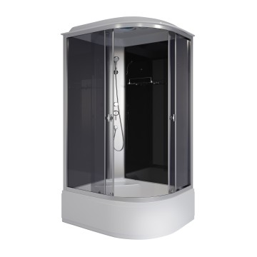 Душевая кабина Niagara Eco E110/80/40L/TN (110х80х215) высокий поддон(40см),стекло черное,4 места