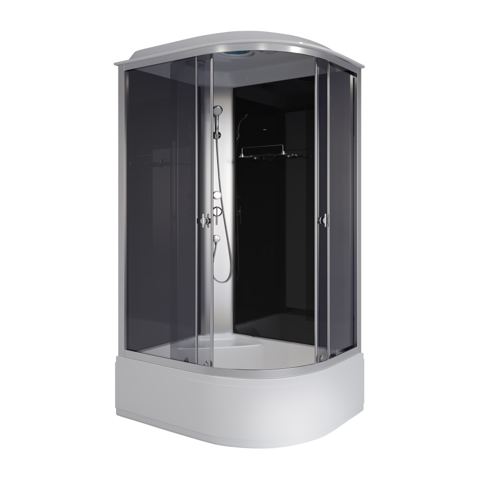 Душевая кабина Niagara Eco E110/80/40L/TN (110х80х215) высокий поддон(40см),стекло черное,4 места