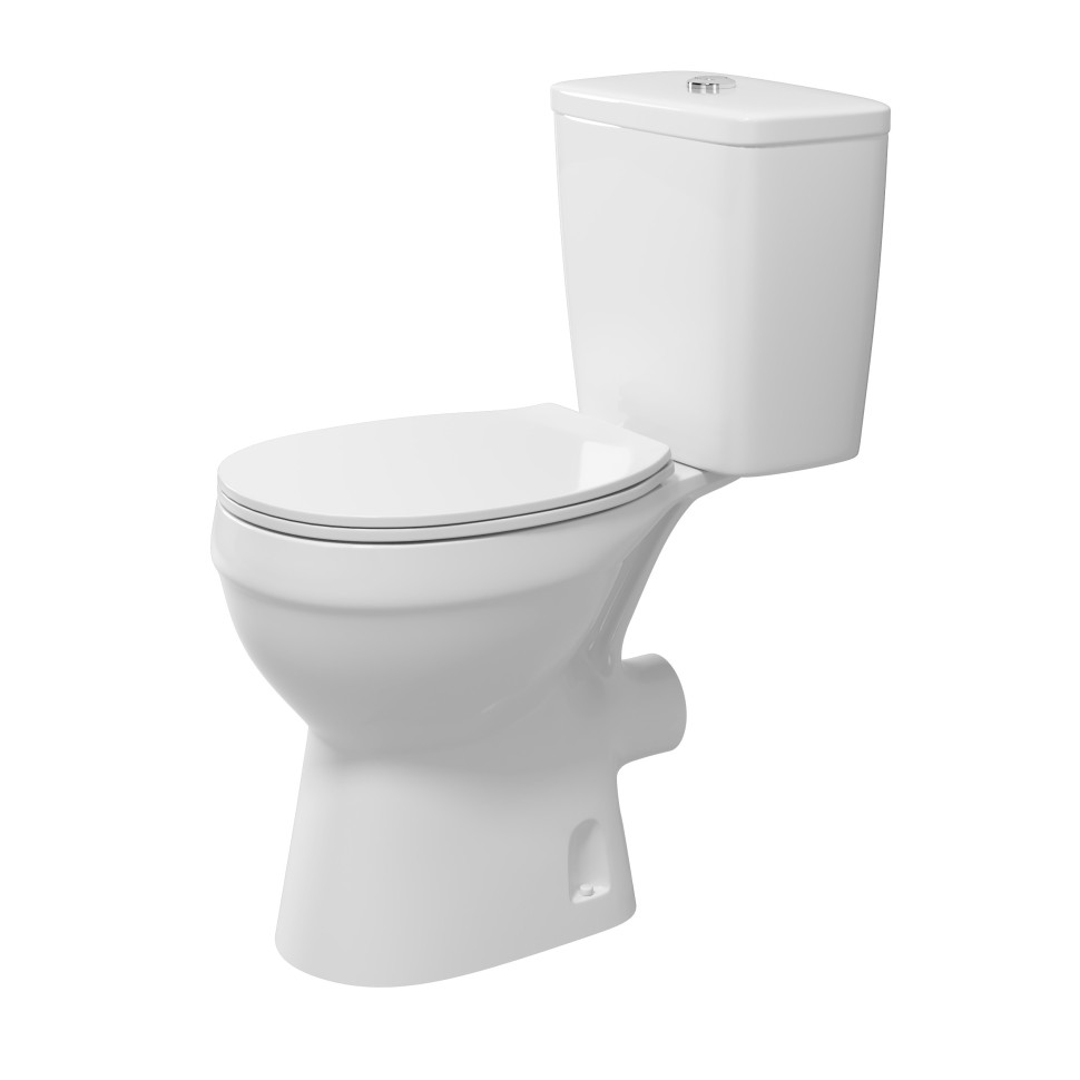 Унитаз напольный Niagara Brava NG-9901 (630х360х740) безободковый с тонкой крышкой,2 места