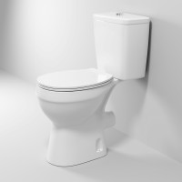 Унитаз напольный Niagara Brava NG-9901 (630х360х740) безободковый с тонкой крышкой,2 места