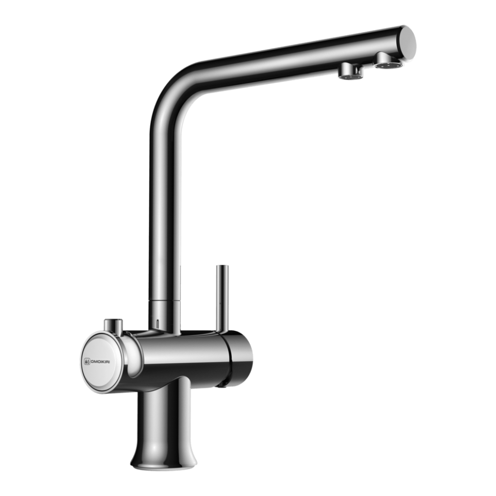 Смеситель для кухни Omoikiri Hotaru-C-WH латунь/хром/белый