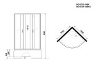 Душевая кабина Niagara Classic NG-6709-14BK (100х100х200) высокий поддон(45см),черный,стекло прозрачное,4 места