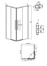 Душевое ограждение Grossman Galaxy 1/2.K33.01.80.32.00-1/2.K33.01.70.32.00 (80х70х195) раздвижная,золото сатин,стекло прозрачное,2 места