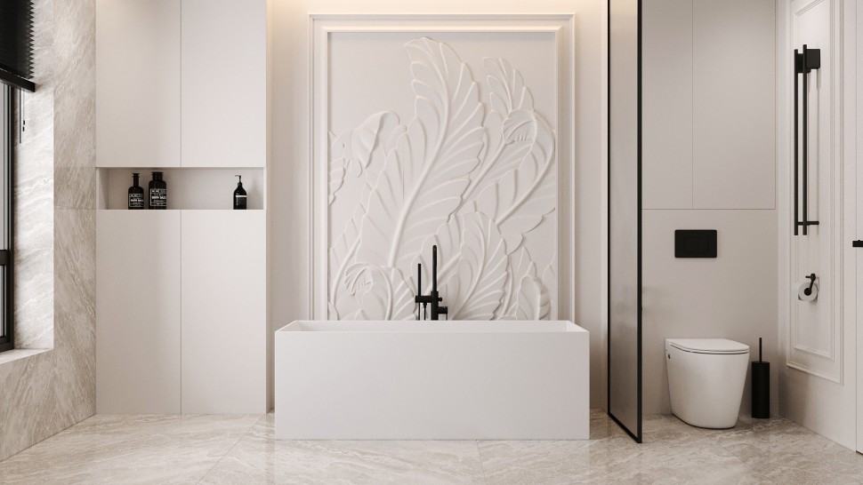 Ванна из искусственного камня ABBER Stein AS9640-1.6 белая матовая