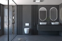 Комплект подвесной унитаз ABBER Bequem AC1100 белый с инсталляцией AC0105 и кнопкой AC0121 хром