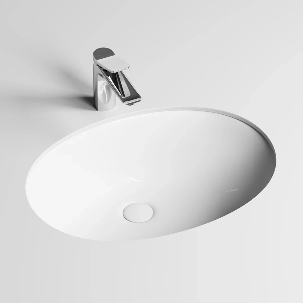 Раковина встраиваемая под столешницу CERAMICANOVA Element 520x380x150 мм, с крепежом и шаблоном для установки, арт. CN6076