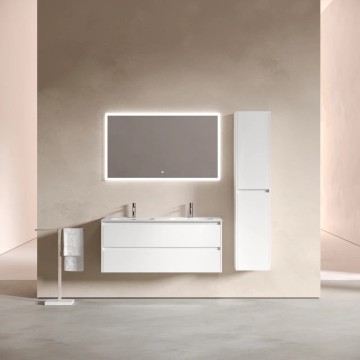 Тумба подвесная SANCOS Libra 1190х450х500, c двумя ящиками оснащенными доводчиками, белый глянец , арт. LB120-2W