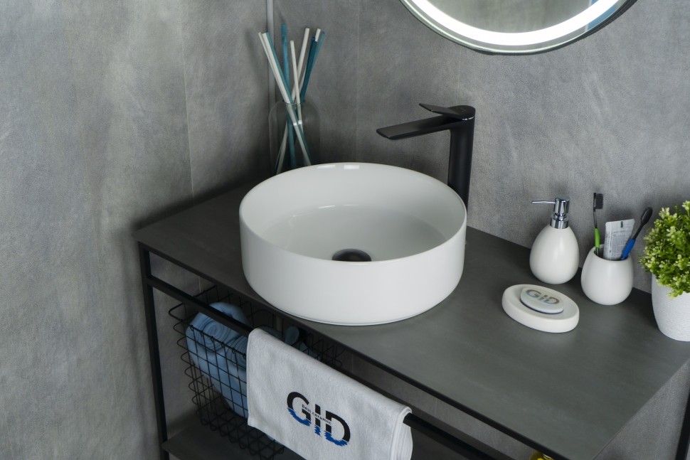 Раковина Gid N9424 51179 накладная белая 40x40x12