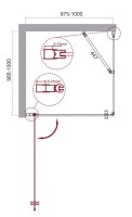 Душевая дверь BelBagno ETNA-100-C-Cr