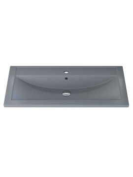 Раковина для ванной кварцевая Uperwood Foster Quartz 80х45,5х17,5 см, серая матовая, бетон