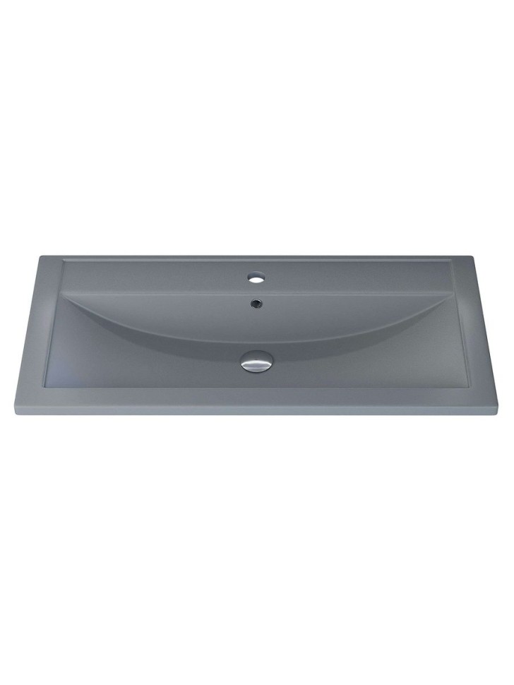 Раковина для ванной кварцевая Uperwood Foster Quartz 80х45,5х17,5 см, серая матовая, бетон