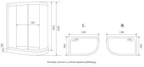 Timo Premium ILMA Black 902 R душевая кабина с крышей, хамам и стульчиком 120*80*222